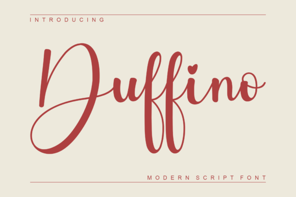 Duffino: A Script Font That Speaks Before You Read It