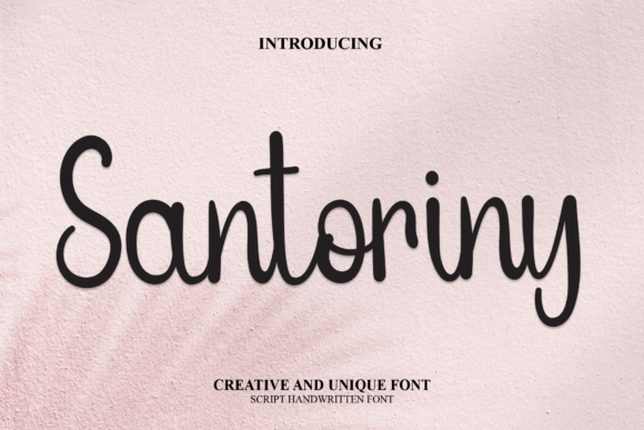 Santoriny: The Charismatic Script Font for Modern Projects