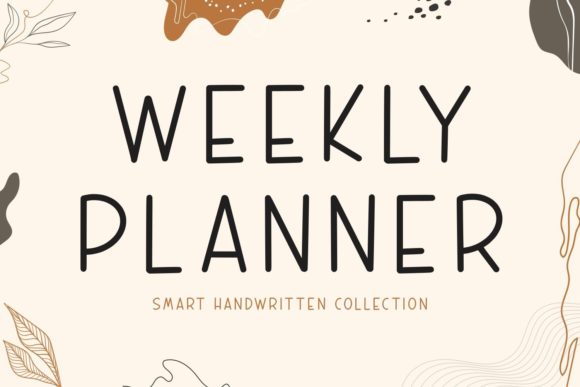 Weekly Planner Font: A Handwritten Touch for Your Brand Identity